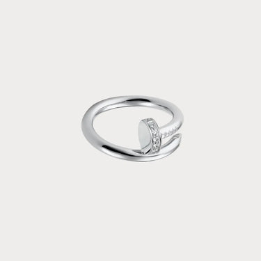 Stone Accent Nail Tip Open Ring