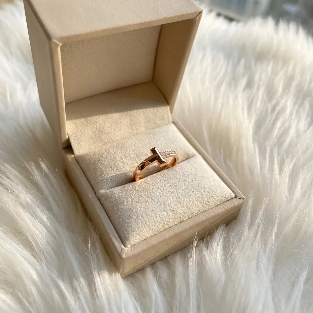 T Crossbar Accent Ring