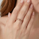T Geometric Link Band Ring