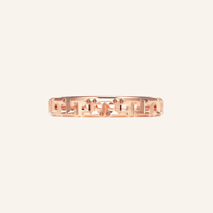 T Geometric Link Band Ring