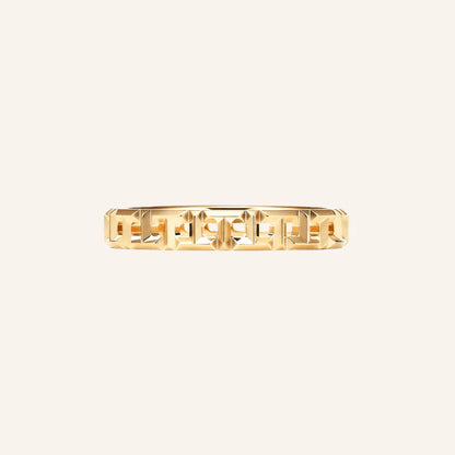 T Geometric Link Band Ring