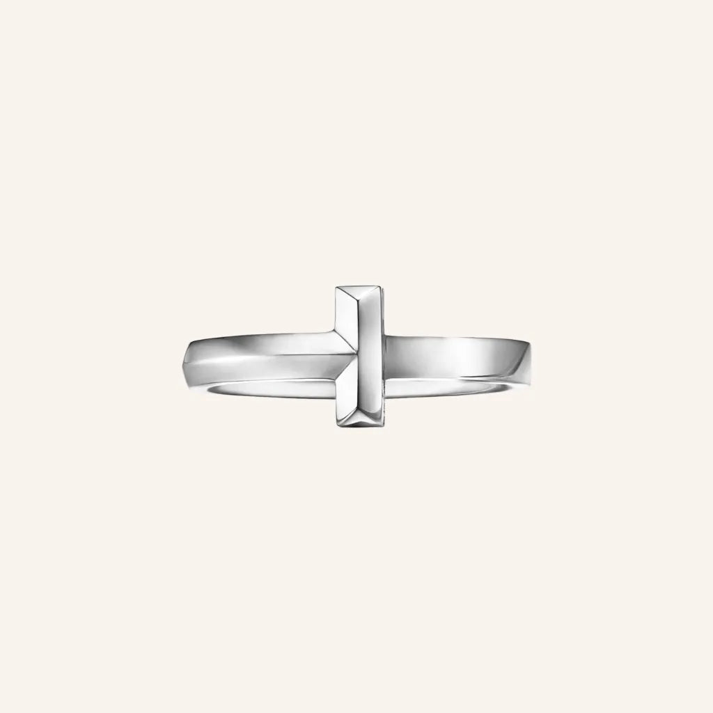 T Linear Bar Detail Ring