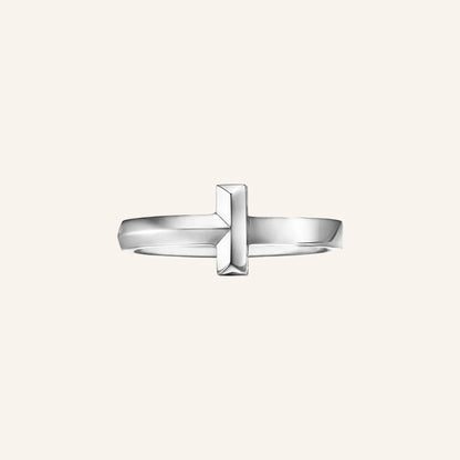 T Linear Bar Detail Ring