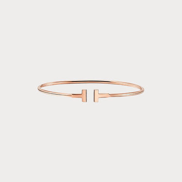 T Motif Rose Open Cuff Bracelet