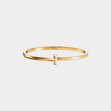 T Narrow Yellow Slim Bangle Bracelet