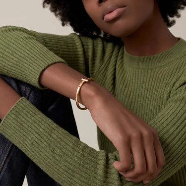 T Narrow Yellow Slim Bangle Bracelet