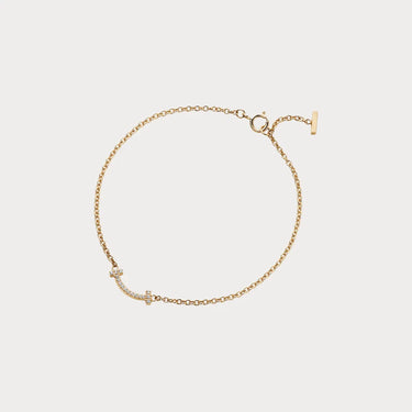 T Smile Yellow Stone Chain Bracelet