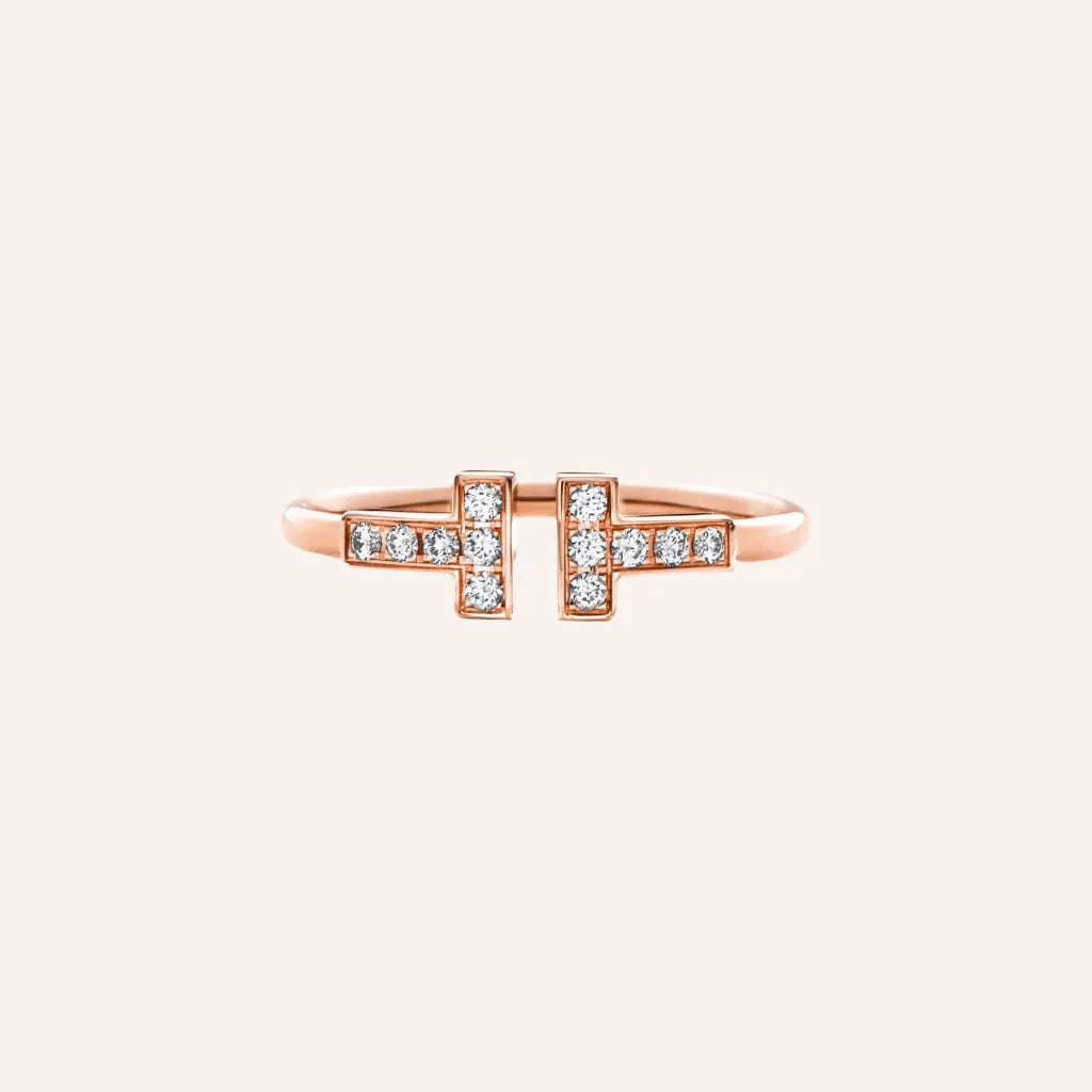 T Twin Bar Accent Ring