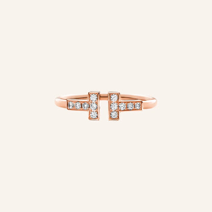 T Twin Bar Accent Ring