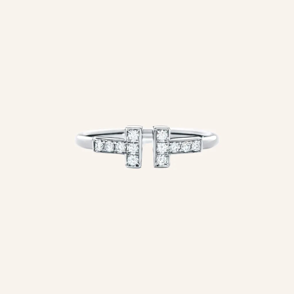 T Twin Bar Accent Ring