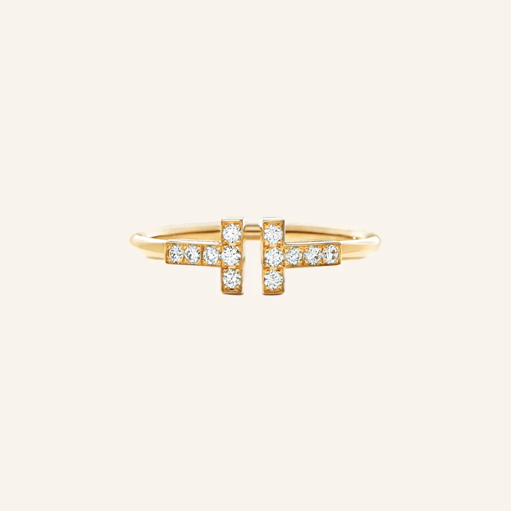 T Twin Bar Accent Ring