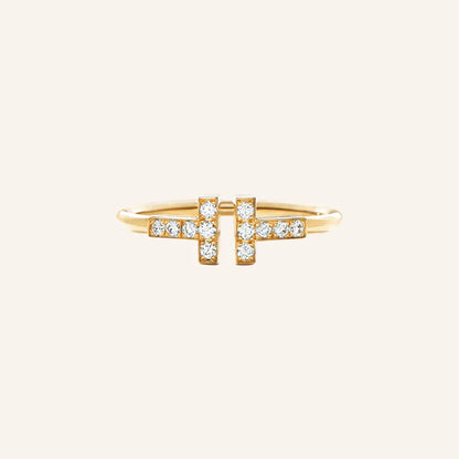 T Twin Bar Accent Ring
