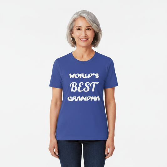 4th & Zuri - World’s Best Grandma T-Shirt – Unisex – Blue